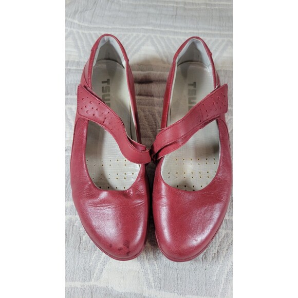 Tsubo Shoes - Tsubo Red Leather Mary Jane Flats Women’s 9 (EU 40) | Comfort Walking Shoes